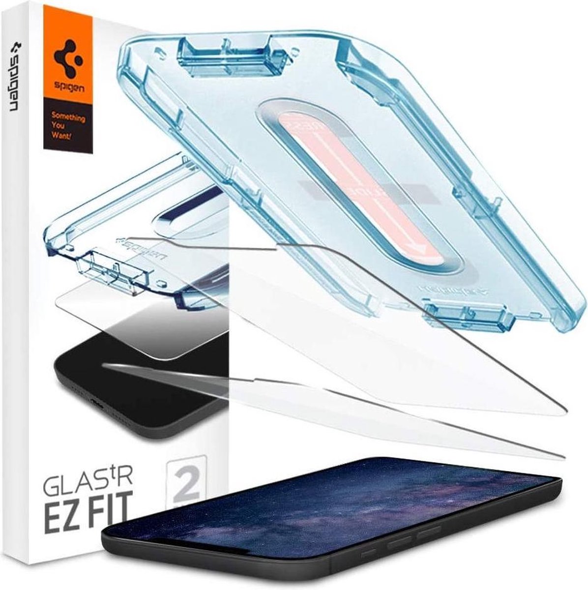 Spigen EZ Fit Glas.tR Apple iPhone 12 Mini Screen Protector (2-Pack)