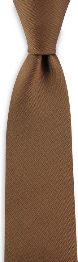 We Love Ties Cravate marron étroit, tissé en polyester Microfill