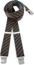 We Love Ties - Bretels - 100% made in NL, Oblique - donkerbruin / lichtbruin / lichtblauw