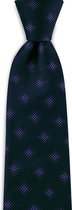 We Love Ties - Stropdas Pixel Perfect - geweven zuiver zijde - zwart / lila