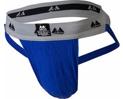 MM Sports Original Edition Swimmer/Jogger Jockstrap 2 inch Blue - MAAT L - Heren Ondergoed - Jockstrap voor Man - Mannen Jock