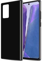 Flexibele achterkant Silicone hoesje zwart Geschikt voor: Samsung Galaxy Note 20