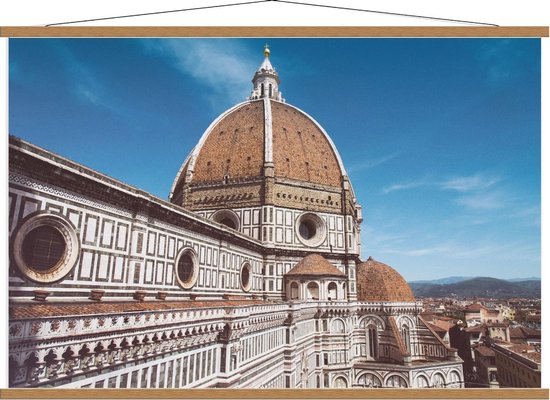 Schoolplaat – Kathedraal van Florence -  - 120x80cm Foto op Textielposter (Wanddecoratie op Schoolplaat)