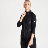 Dare2B Dominion, versierd met Swarovski-kristallen - luxe, sneldrogende lichtgewicht Core Stretch tussenlaag voor dames met rits over de volle lengte, zwart