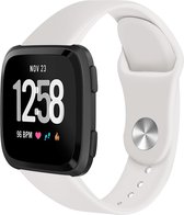 Versa Silicone Band - Maat SM - Abrikoos - Geschikt Voor Fitbit - Horlogeband - Armband - Polsband