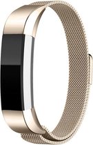 Alta milanese band - champagne - Geschikt voor Fitbit - ML - Horlogeband Armband Polsband