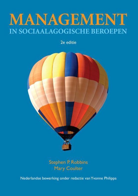 Cover van het boek 'Management in sociaalagogische beroepen' van Stephen P. Robbins