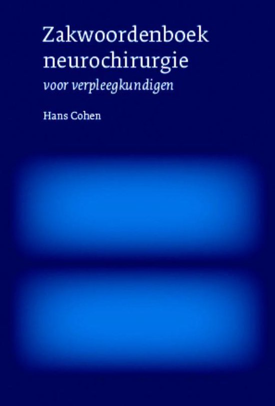 Cover van het boek 'Zakwoordenboek neurochirurgie / druk 1'