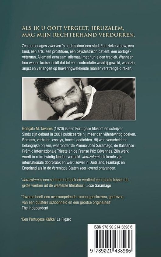 Portret van Gonçalo M. Tavares, de auteur, met bril en baard.