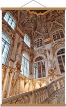 Schoolplaat – Trap in Paleis - 60x90cm Foto op Textielposter (Wanddecoratie op Schoolplaat)