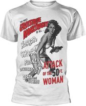 Plan 9 Unisex Tshirt -XL- ATTACK OF THE 50FT WOMAN Wit