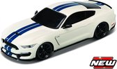 Maisto FORD SHELBY GT350 'MOTOSOUND' wit/blauw schaalmodel 1:14