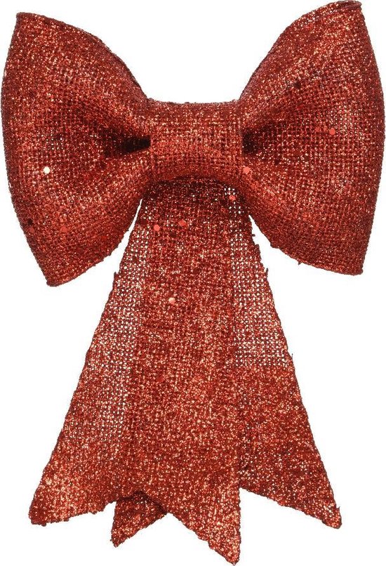 Kerststrik rood glitter 2.5x23x31cm | bol.com