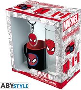 MARVEL - Pck Glass 29cl + Keyring + Mini mok "Marvel Spider-man