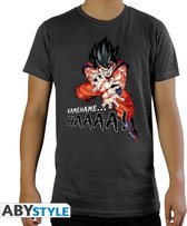 DRAGON BALL - T-Shirt DBZ / Kamehameha - Gris Foncé (L)