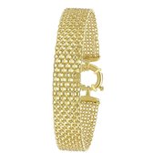 Lucardi Dames 9 Karaat armband bismark - Armband - 9 Karaat - Goudkleurig - 19 cm