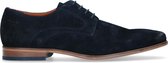 Van Lier - Heren - Blauwe suède veterschoenen - Maat 43