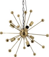 Goud metalen hanglamp met 6 lichtbronnen