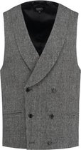 GENTS | Gilet Heren |  |  2 rij ruit grijs Maat XL