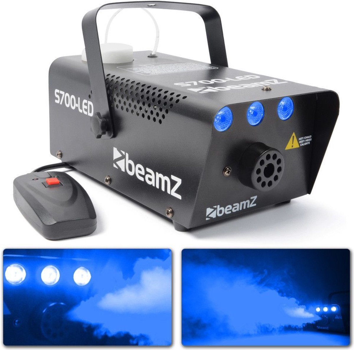 ICE Rookmachine met Afstandsbediening - BeamZ S700LED - 400ml Vloeistof ...