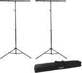 Set van 2 BeamZ lichtstatieven + BeamZ tas. Ideaal voor de mobiele DJ