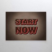 Walljar - Start Now - Muurdecoratie - Poster met lijst