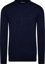 Ferlucci - Heren Trui - Ronde hals - Fijn Gebreid - Navy