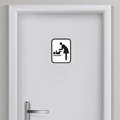Toilet sticker Verschoning baby 2 | Toilet sticker | WC Sticker | Deursticker toilet | WC deur sticker | Deur decoratie sticker