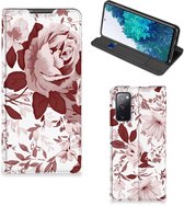 GSM Hoesje Geschikt voor Samsung Galaxy S20 FE Bookcase Watercolor Flowers