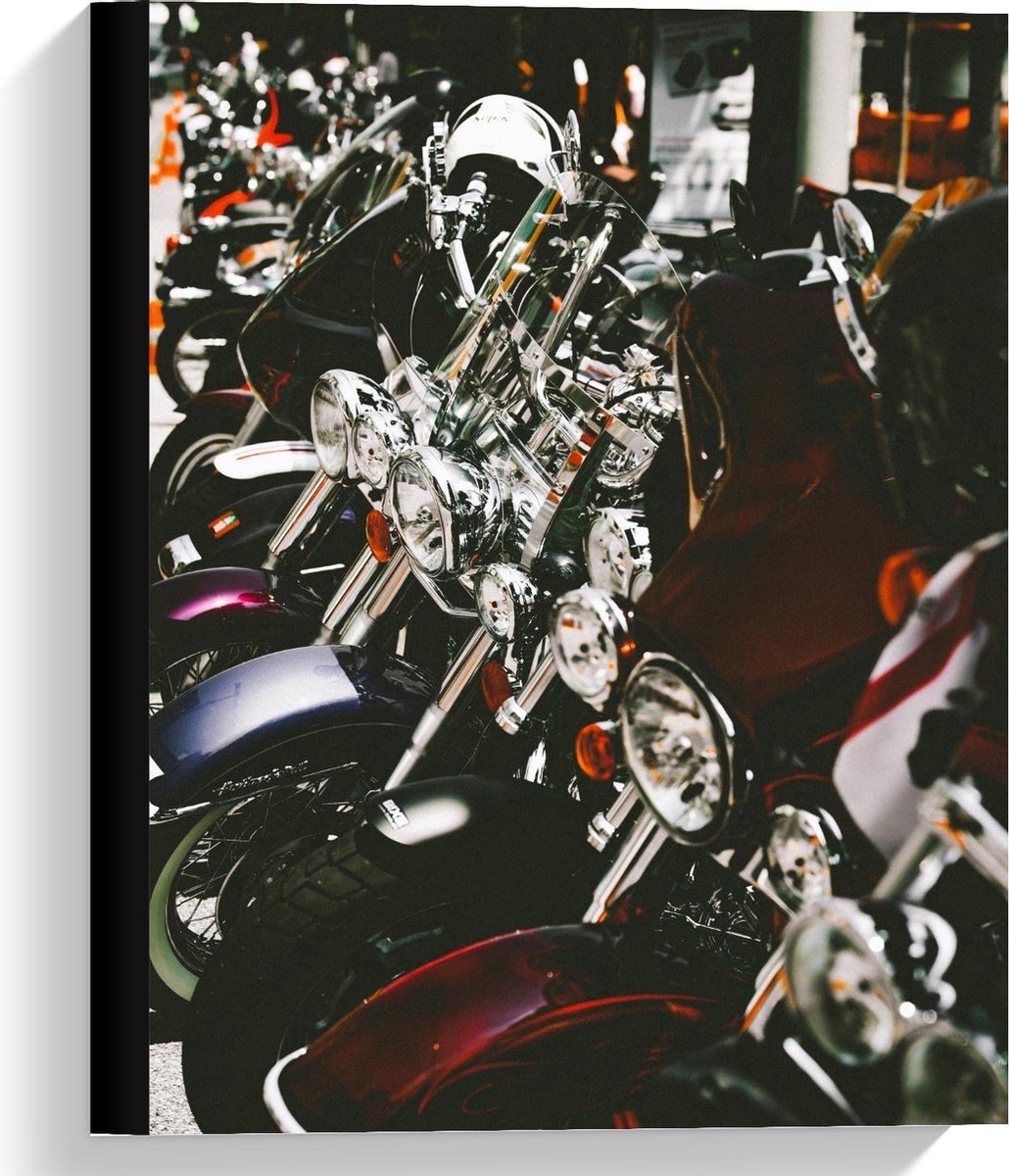 Canvas - Scooter Winkeltje - 30x40cm Foto op Canvas Schilderij (Wanddecoratie op Canvas)