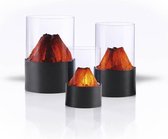 2er LED Lantern Glass Decor Timer Flames Fire Place by EASYmaxx