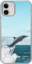 iPhone 12 Mini Hoesje Transparant TPU Case - Dolphin #ffffff