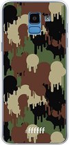 Samsung Galaxy J6 (2018) Hoesje Transparant TPU Case - Graffiti Camouflage #ffffff