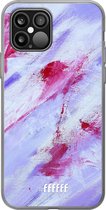 6F hoesje - geschikt voor iPhone 12 - Transparant TPU Case - Abstract Pinks #ffffff