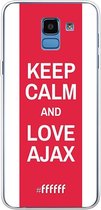 Samsung Galaxy J6 (2018) Hoesje Transparant TPU Case - AFC Ajax Keep Calm #ffffff