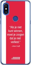 Xiaomi Mi Mix 3 Hoesje Transparant TPU Case - AFC Ajax Quote Johan Cruijff #ffffff