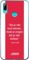 Huawei P Smart (2019) Hoesje Transparant TPU Case - AFC Ajax Quote Johan Cruijff #ffffff