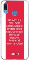 Honor Play Hoesje Transparant TPU Case - AFC Ajax Clublied #ffffff