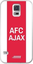 Samsung Galaxy S5 Hoesje Transparant TPU Case - AFC Ajax - met opdruk #ffffff