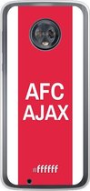 Motorola Moto G6 Hoesje Transparant TPU Case - AFC Ajax - met opdruk #ffffff