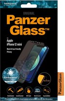 PanzerGlass Gehard Glas Privacy Screenprotector Geschikt voor Apple iPhone 12 Mini - Zwart
