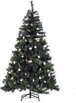 HOMCOM Kerstboom 180 cm Dennenboom 200 LED#s 745 tips
