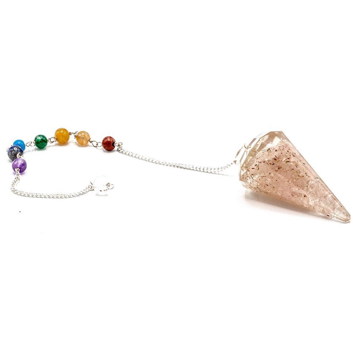 Orgoniet Chakra pendel Rozenkwarts