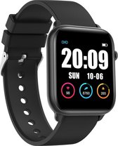 Belesy® Pro 2 - Smartwatch Dames - Smartwatch Heren - Horloge - 1.3 inch - Kleurenscherm - Full Touch - Stappenteller - Zwart - Siliconen