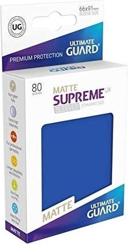 Afbeelding van het spel Supreme UX Sleeves Standard Size Matte Blue (80)