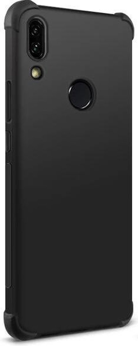 Shockproof Soft TPU hoesje zwart Silicone Case Geschikt voor: Huawei Y6 2019