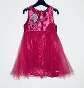 Disney Frozen jurk satijn/tule fuchsia maat 98/104