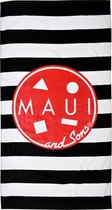 Maui & Sons Strandlaken 70 X 140 Cm Katoen Wit/rood