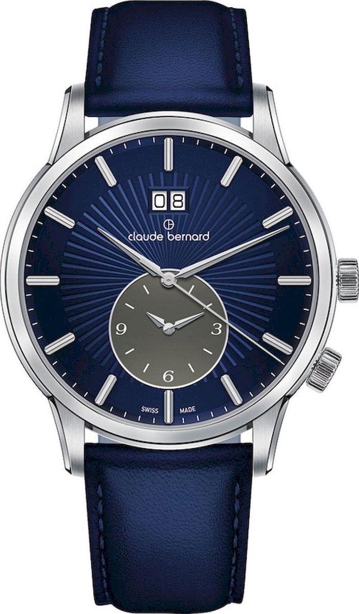 Claude Bernard Classic 2nd Time Zone 62007-3-BUIGN mannen horloge