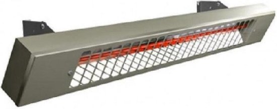 RVS coated infrarood heater 1000 Watt